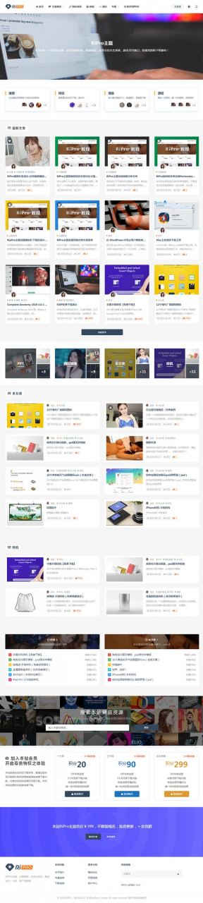 [WordPress主题]资源下载类WordPress博客主题-RiProV5.4