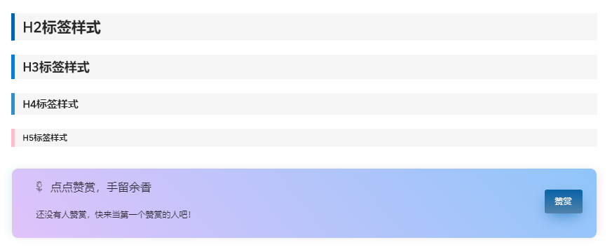 基于Wordpress的B2主题美化-文章H标签与赞赏区域