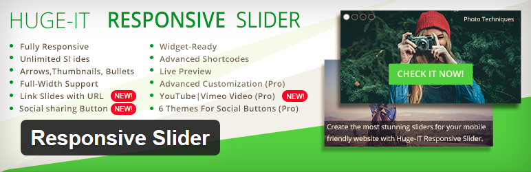 WordPress插件 - 轮播图插件：Huge IT Responsive Slider