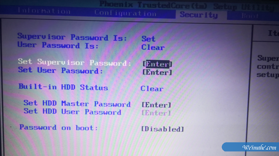 [系统知识]bios密码如何设置