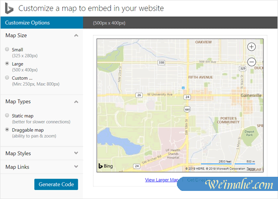 如何在WordPress中嵌入Bing地图