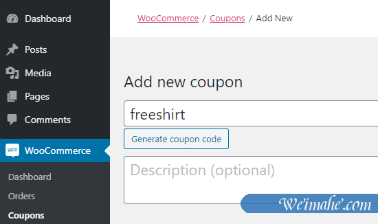 如何在WooCommerce中创建免费的礼品券