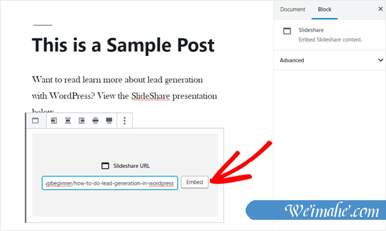如何在WordPress博客文章中嵌入PDF，电子表格和其他内容