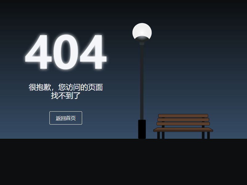 [代码样式]黑夜里迷失的404错误页面