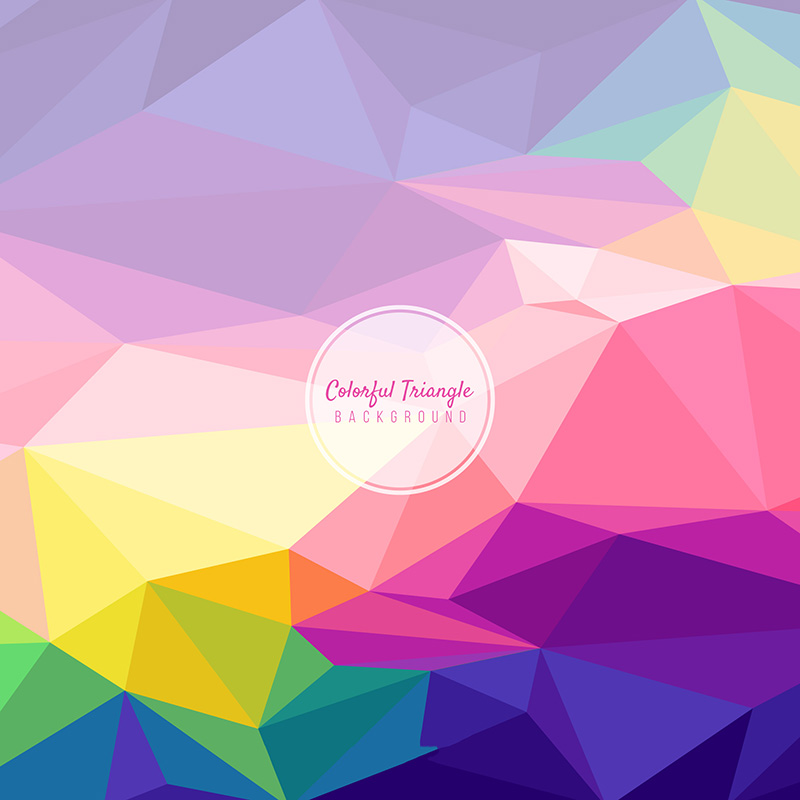 [代码样式]抽象多彩的三角形背景矢量素材(EPS/AI)