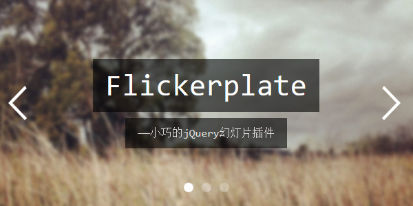 [代码样式]jQuery幻灯片插件Flickerplate