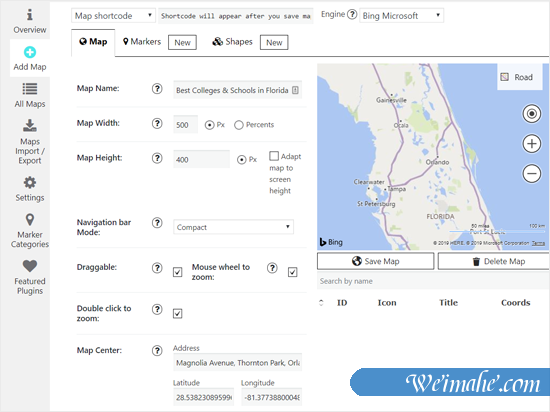 如何在WordPress中嵌入Bing地图