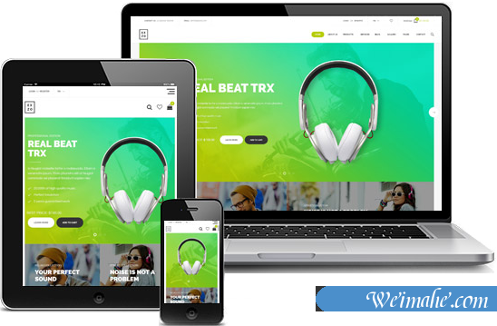 Bootstrap耳机手机电商模板