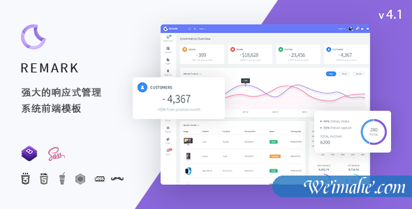 Bootstrap4窄导航管理系统框架 Bootstrap4窄导航管理系统框架