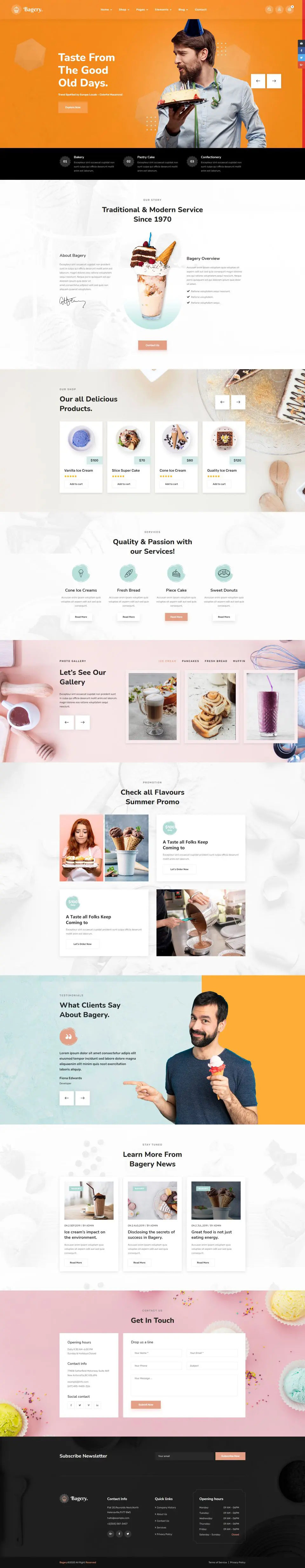 冰淇淋甜品店电商网页模板-BTSP3682