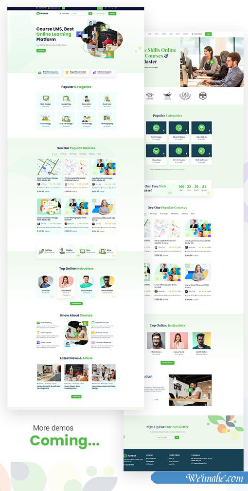 在线视频学习知识付费网站前端模板