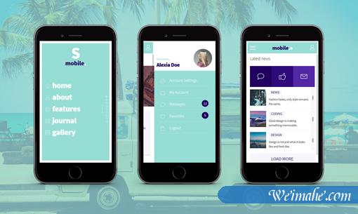 framework7手机网站模板MobileS