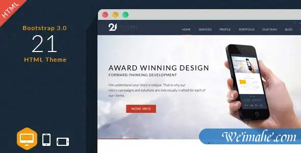 扁平化企业工作室网站模板 扁平化企业工作室网站模板