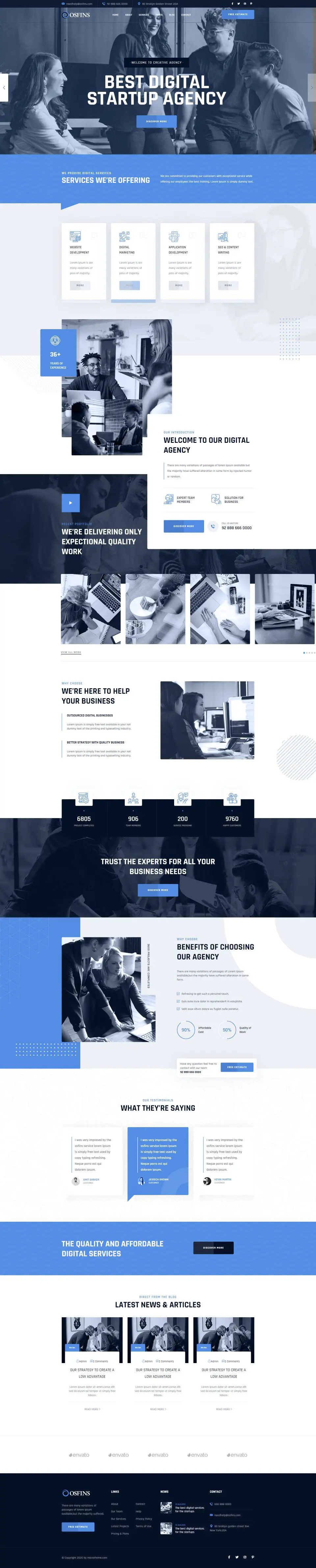 Osfins响应式互联网创业公司模板-BTSP4058