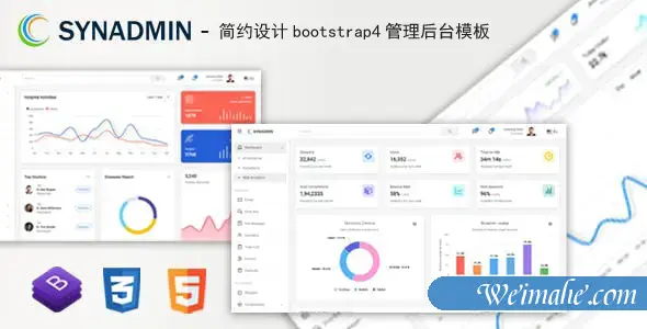 简约设计bootstrap4管理后台模板