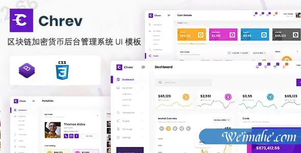 区块链加密货币后台管理系统UI模板