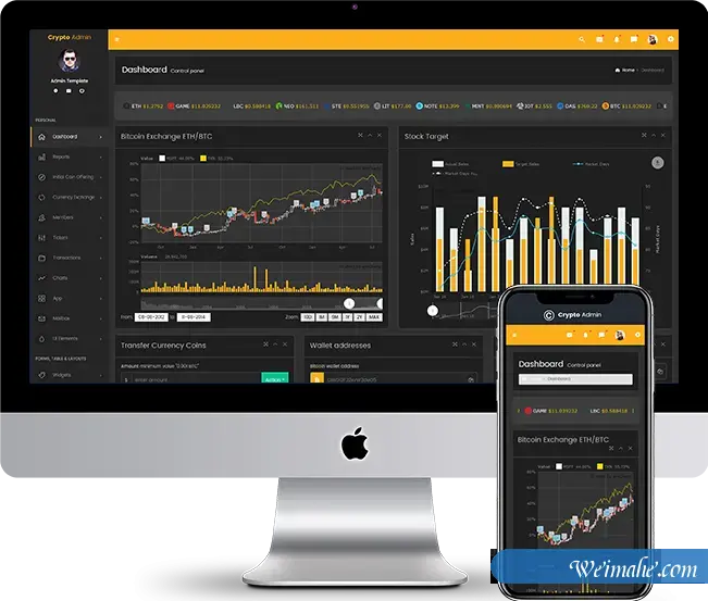 响应Bootstrap4管理后台模板
