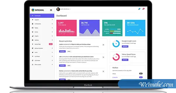 Bootstrap3后台管理系统模板Integral-BTSP4073
