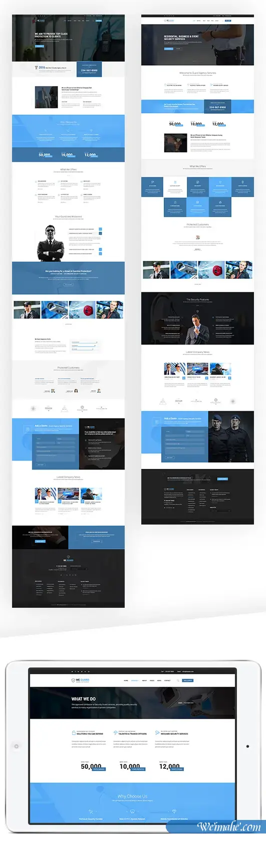 响应式安保公司网站模板
