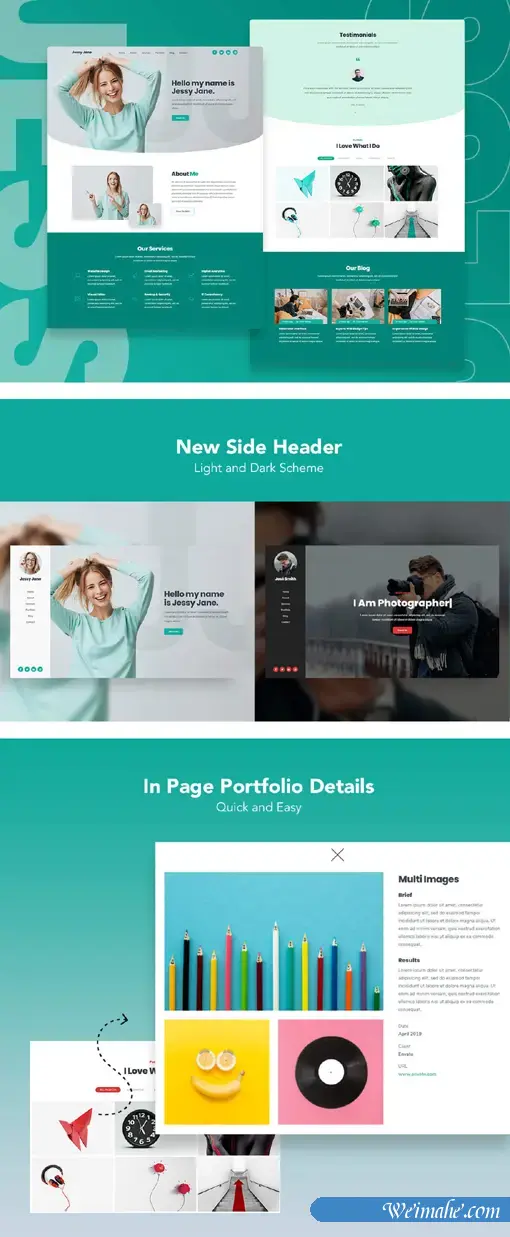 创意个人电子名片简历bootstrap模板