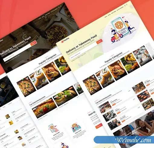 校园外卖美食外送网站bootstrap模板