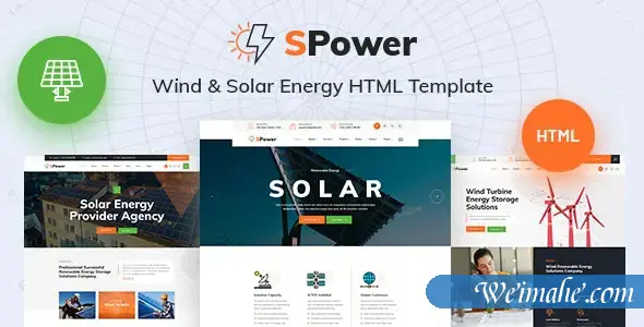 太阳能风能等新能源企业bootstrap模板