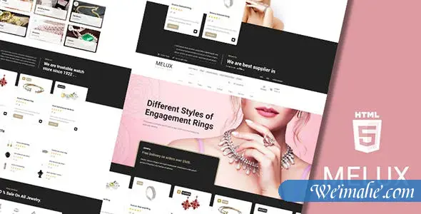 高端珠宝首饰类电商网页HTML模板