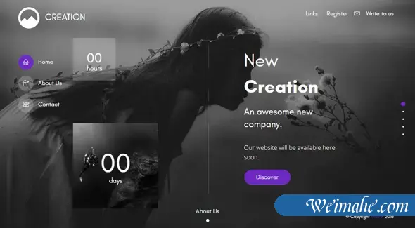 响应式炫酷即将上线html