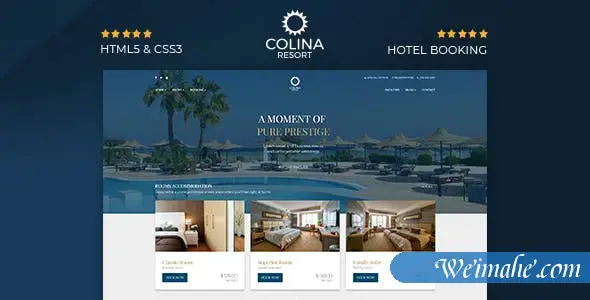 酒店展示网站在线预订HTML模板