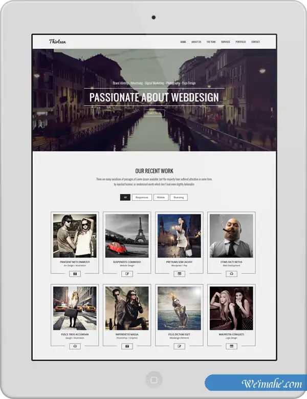 单页面滚动Html5网页模板