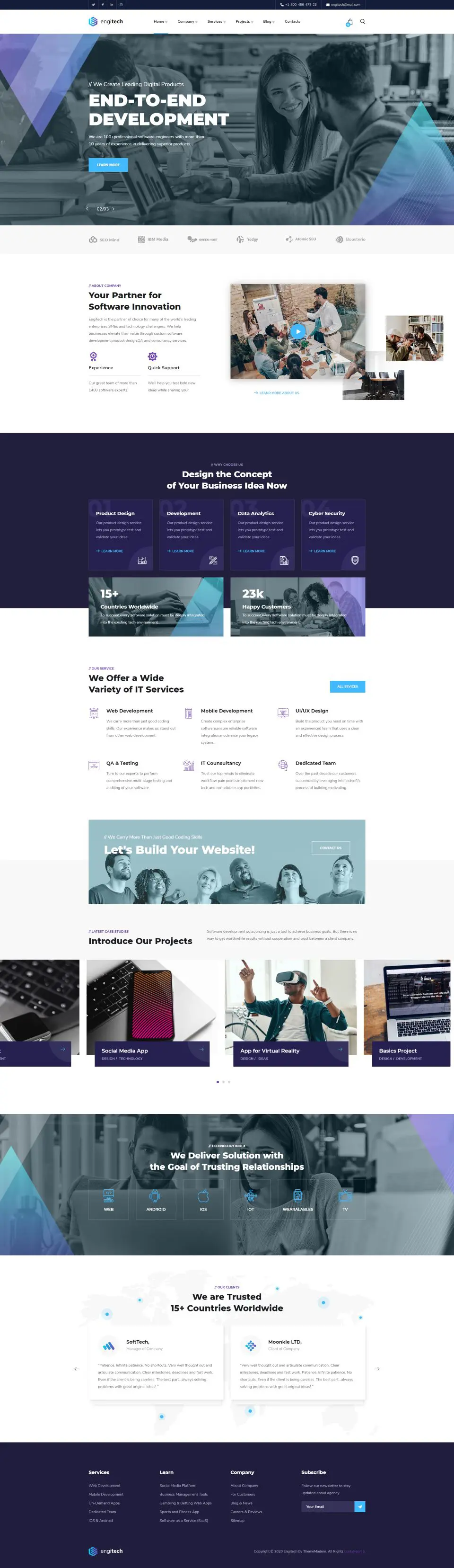 IT业务公司网站模板-BTSP4507