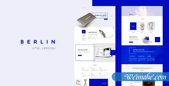 蓝色创意Bootstrap网站模板