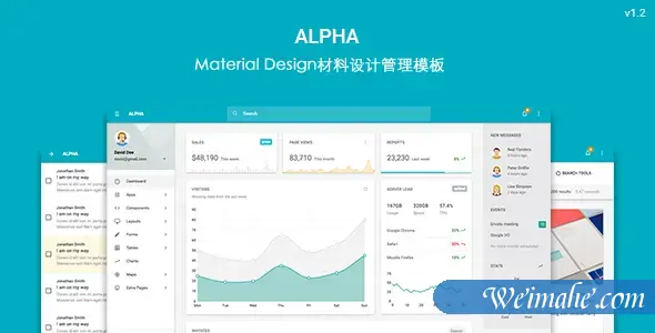 MaterialDesign材料设计后台模板 MaterialDesign材料设计后台模板