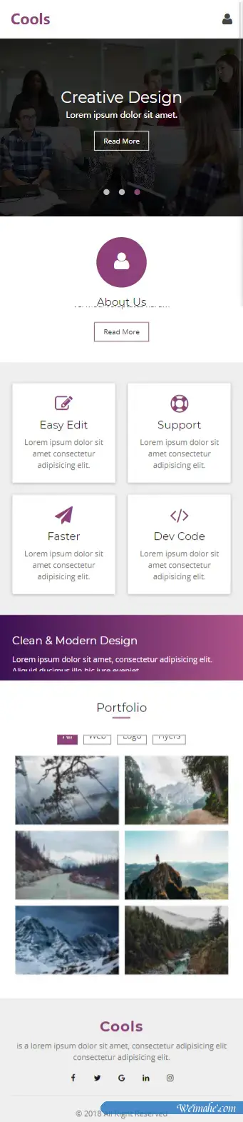 移动手机端企业博客Html5模板-BTSP4056