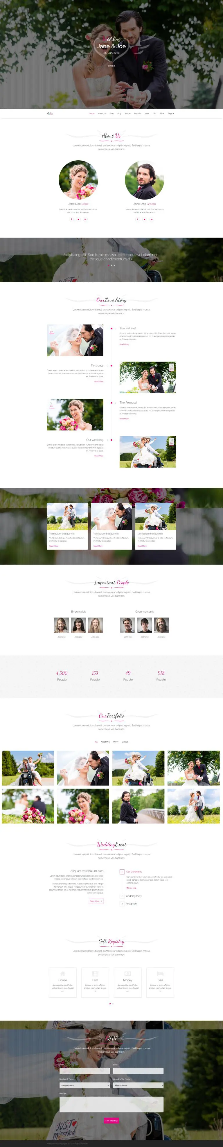 Bootstrap婚礼网站Html5模板-BTSP4122