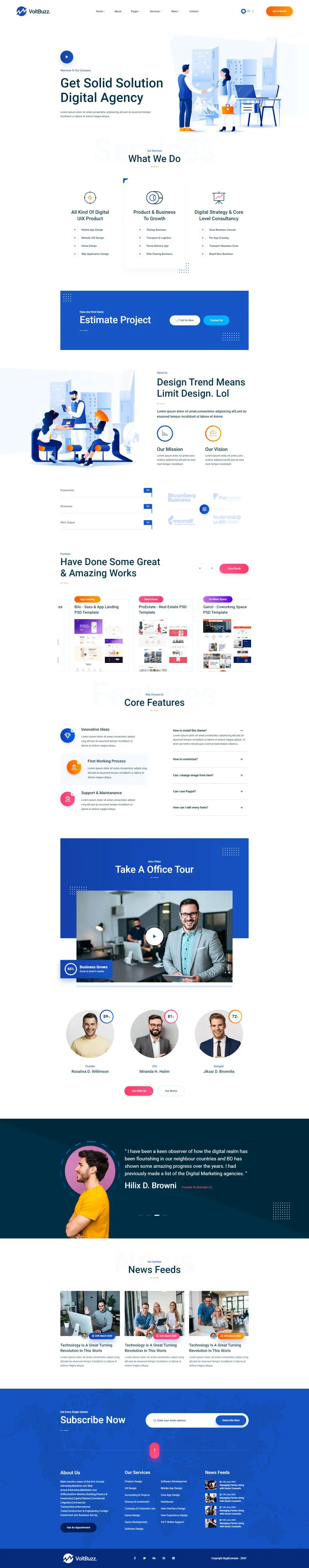 搜索引擎优化数字营销业务网站模板-BTSP4043