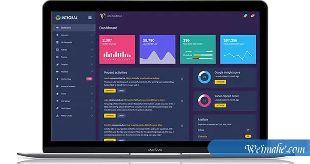 Bootstrap3后台管理系统模板Integral-BTSP4073