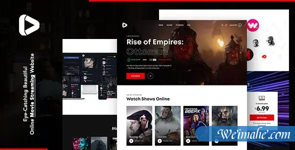 在线流媒体电影播放网站HTML模板 在线流媒体电影播放网站HTML模板