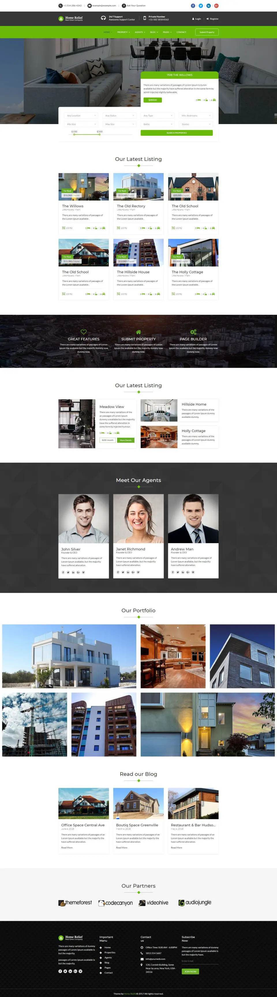 Bootstrap房产中介Html模板Reliefr-BTSP4183