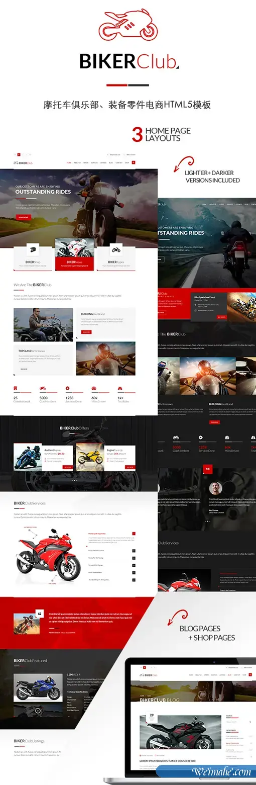 Bootstrap摩托车电商模板 Bootstrap摩托车电商模板
