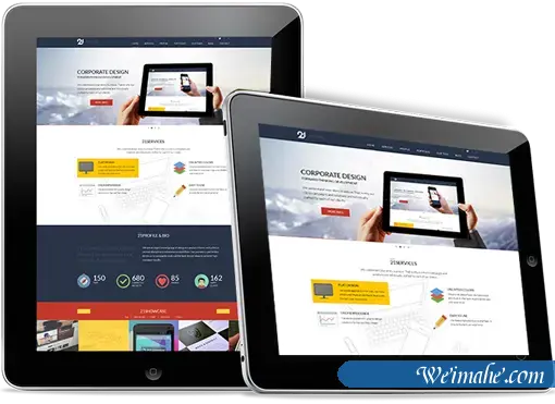 扁平化企业工作室网站模板 扁平化企业工作室网站模板