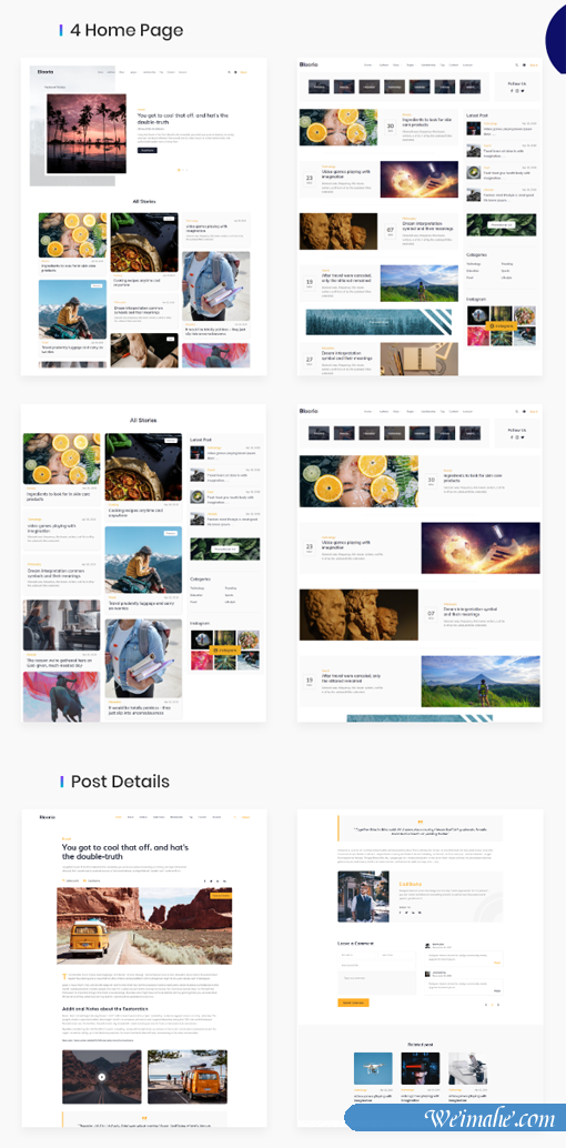 响应设计博客HTML模板带电商页面 响应设计博客HTML模板带电商页面