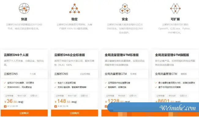 阿里云解析dns过年特惠活动：云解析DNS新用户低至36元/年
