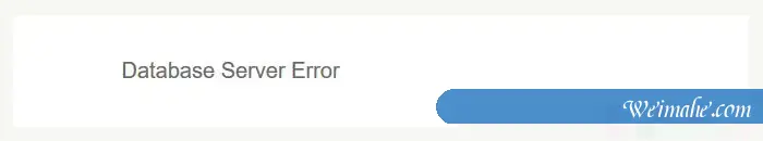 Typecho更换空间出现“Database Server Error”错误