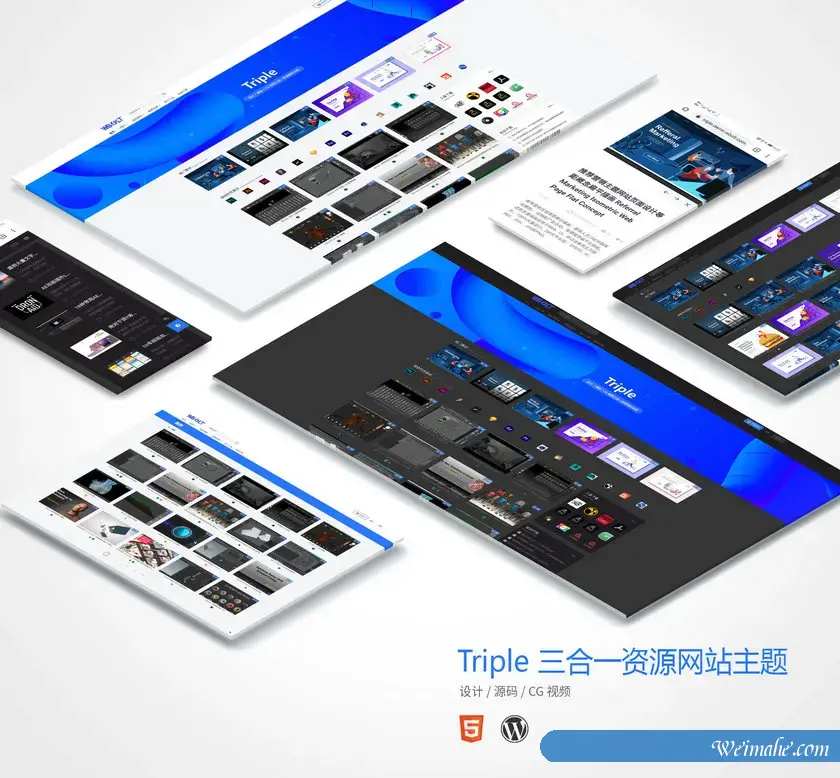 WordPress 软件素材源码付费下载主题 Triple WordPress 软件素材源码付费下载主题 Triple