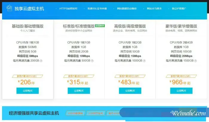 阿里云虚拟主机价格多少钱一年?共享和独享云虚拟主机收费标准 阿里云虚拟主机价格多少钱一年?共享和独享云虚拟主机收费标准