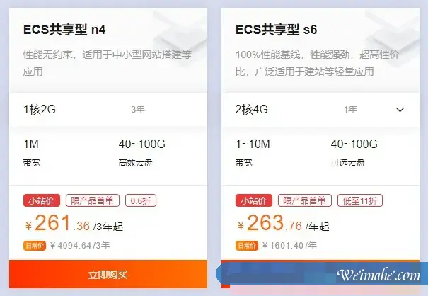 阿里云ecs服务器共享型s6与共享型n4选择哪个?性能区别及选择 阿里云ecs服务器共享型s6与共享型n4选择哪个?性能区别及选择