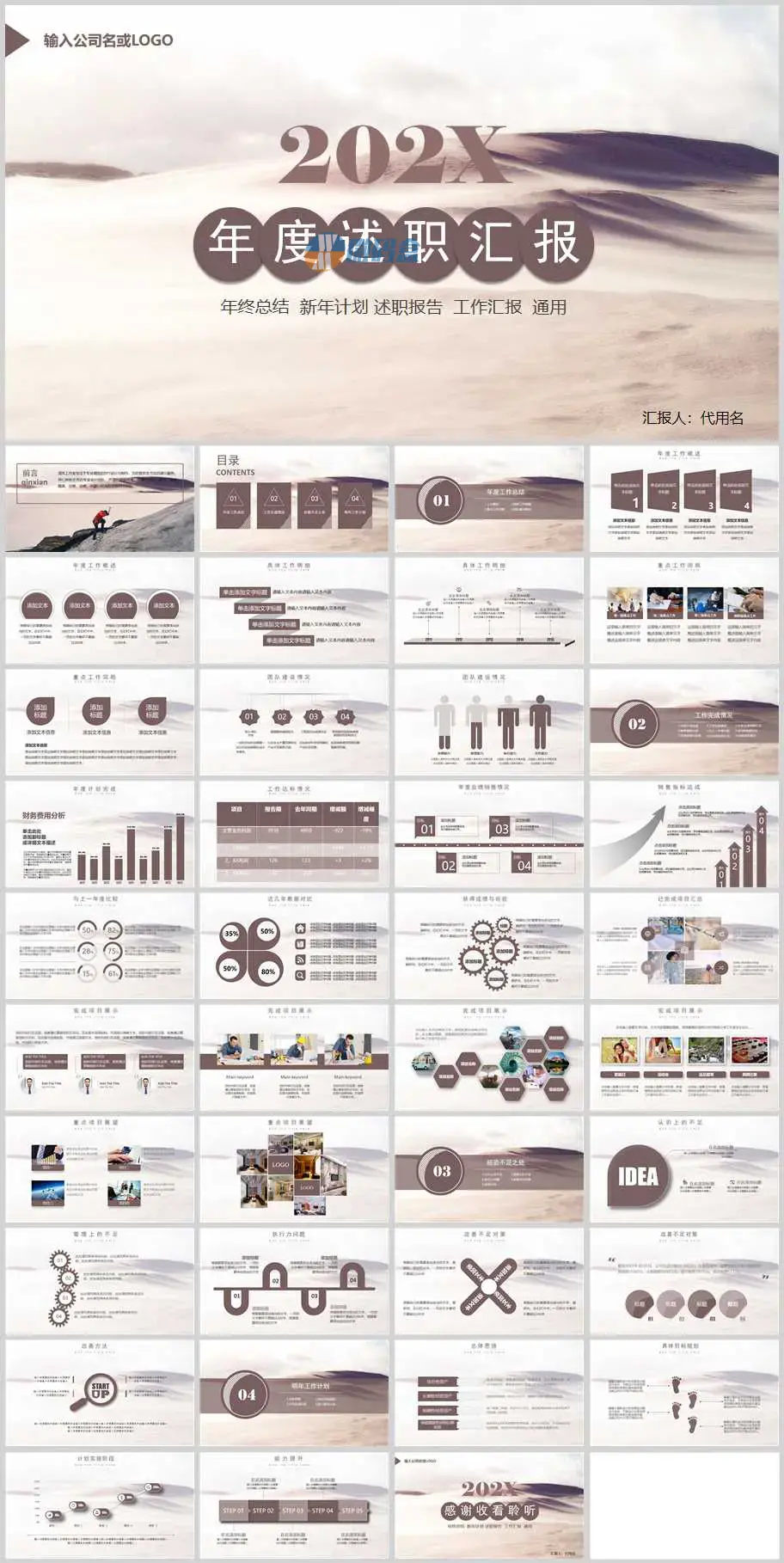 2022年度报告述职报告ppt模板