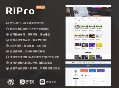 [WordPress主题]RiPro主题最新开心版去授权无限制(v5.9+v6.1)