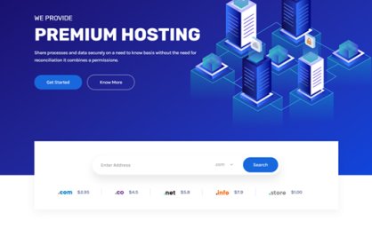[静态网页]非常好看的一款主机销售类HTML模板-Hostinza